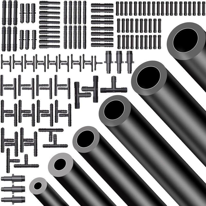 Tnisesm Vacuum Line Kit, 6Pcs 6.6Ft Vacuum Hose Automotive With 128Pcs Vacuum Line Connectors, High Performance Silicone Hose line Kit for Variety Car Piping System Automotive Replacement Vacuum Hoses - Image 1